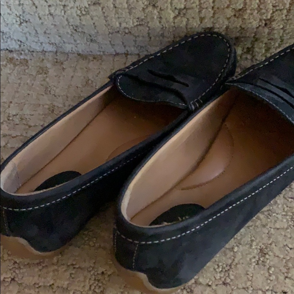 COPY - Dark Navy Suede Clarks Loafers (7.5)